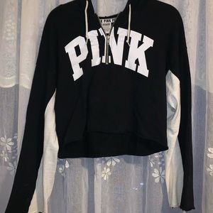 Pink VS cropped Sweatshirt